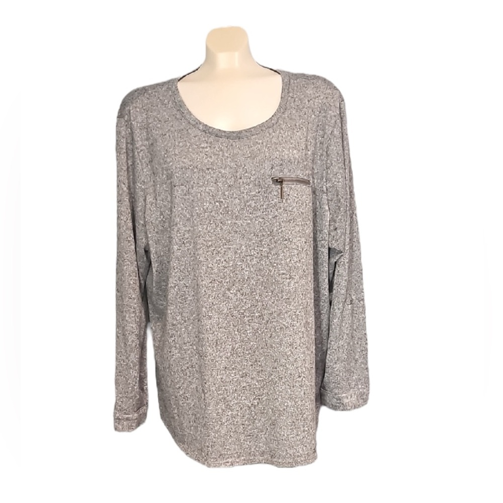 💚 My Style Long Sleeve Top with Pocket, Size 3X